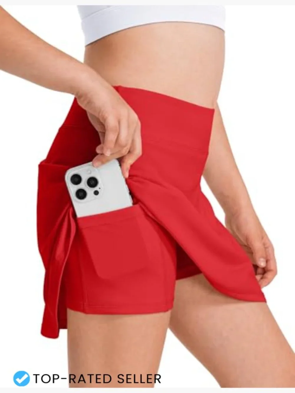 Girls Tennis Skirt with Shorts High Waist Athletic Skort with Pockets Golf